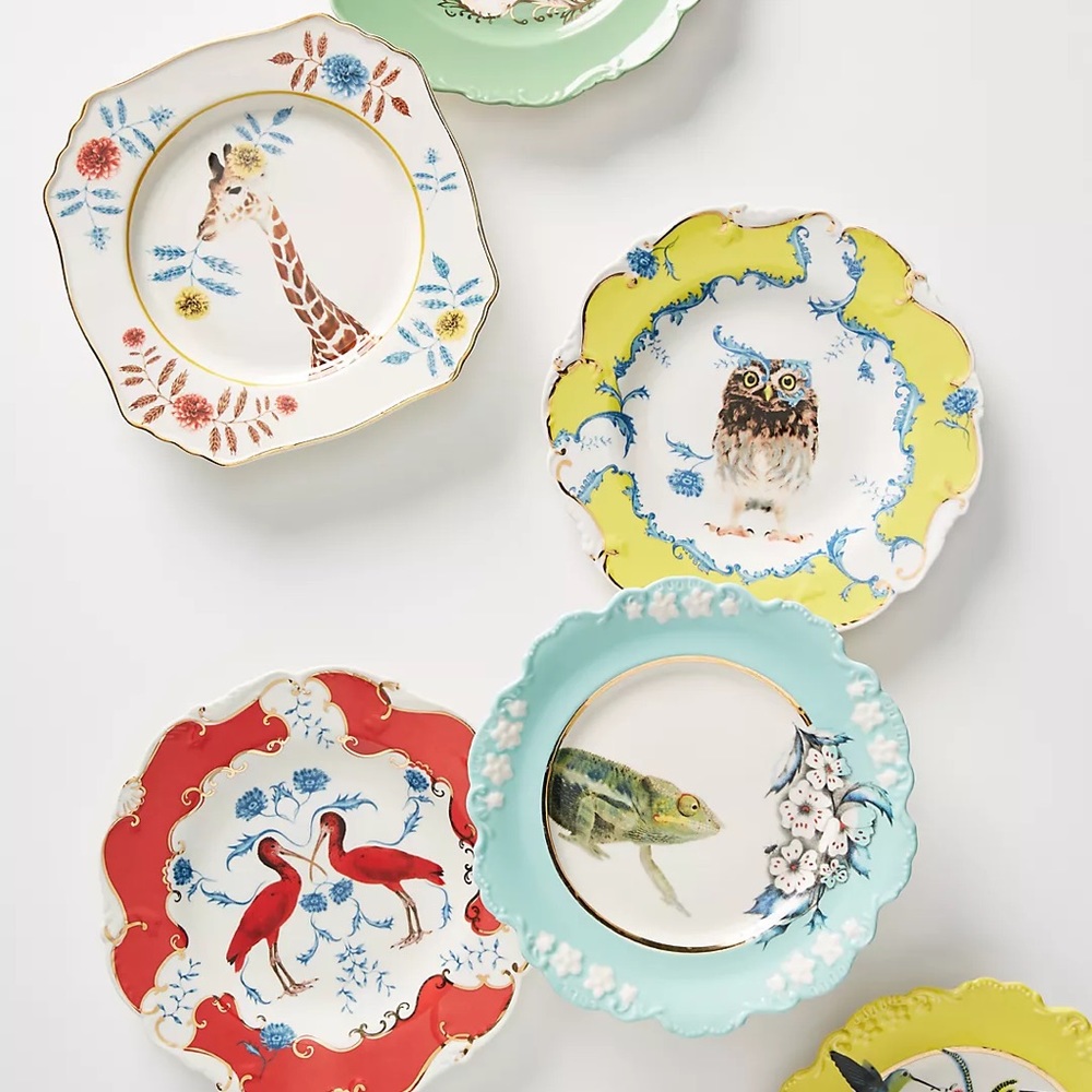 Lou Rota Nature Table Dessert Plate Chameleon
